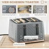 HOMCOM 2-in-1 virtuvės rinkinys, skrudintuvas ir virdulys, keli variantai, 1,7 l, 4 skrudinimo vietos vienu metu, plastikas, pilka