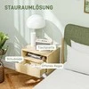 HOMCOM 2 pakabinamų naktinių spintelių rinkinys, plaukiojanti naktinė spintelė su stalčiumi, atvira lentyna, sieninė spintelė miegamajame, svetainėje, 45 x 35 x 27,5 cm, natūrali mediena