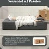 HOMCOM 2 vietų miegamoji sofa iš putplasčio, miegojimo sofa su plačiais porankiais, 2 pagalvėlės, 360 kg keliamoji galia, pilka