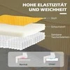 HOMCOM dvivietė sofa, minkšta sofa, dviguba sofa, gofruoto poliesterio ir porolono sofa svetainei, miegamajam, 117 x 56,5 x 77 cm, geltona