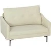HOMCOM 2-vietė sofa su porolono paminkštinimu ir medžiaginiu apmušalu, skirta svetainei, miegamajam, metalinis rėmas, kreminė balta
