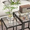 TV staliukas HOMCOM 2 vnt. rinkinys, sukraunamas pagalbinis staliukas, naktinis staliukas, svetainės staliukas su plieninėmis kojomis, modernus, skirtas svetainei, juodas