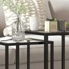 TV staliukas HOMCOM 2 vnt. rinkinys, sukraunamas pagalbinis staliukas, naktinis staliukas, svetainės staliukas su plieninėmis kojomis, modernus, skirtas svetainei, juodas