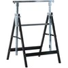 HOMCOM 2 x statybiniai ožiai, reguliuojamo aukščio iki 200 kg, plieniniai, juodi, 68 x 58 x 80-130 cm