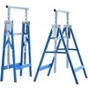 HOMCOM 2 x sulankstomos pastolių pakylos, reguliuojamo aukščio iki 200 kg, plieninės, mėlynos spalvos, 68x58x80-130 cm