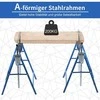 HOMCOM 2 x pastolių ožys, atraminis stovas, sulankstomas, reguliuojamo aukščio, iki 200 kg, plienas, mėlynas, 68x58x80-130 cm