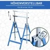 HOMCOM 2 x pastolių ožys, atraminis stovas, sulankstomas, reguliuojamo aukščio, iki 200 kg, plienas, mėlynas, 68x58x80-130 cm