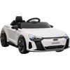 HOMCOM 3-5 metų vaikiškas elektrinis automobilis, vaikiškas automobilis su nuotolinio valdymo pulteliu, saugos diržu, garso signalu, muzika ir žibintais, iki 5 km/val., baltas