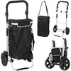 HOMCOM 3-in-1 sulankstomas pirkinių vežimėlis su 40L talpa, atlaiko iki 25kg, su šaldymo skyriumi, juodas