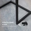 HOMCOM 3 dalių šoninių stalelių komplektas, taupantys vietą, C formos industrinio dizaino staleliai, plieno rėmas, svetainei, kaimiška ruda spalva