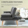HOMCOM sofa lova, 3 vietų sofa, sofa-lova su atlenkiamu staliuku, puodelių laikikliu, skandinaviško dizaino, tamsiai pilka, iki 250 kg