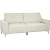 HOMCOM 3 vietų sofa, sofa su porankiais, atlošo pagalvėlėmis, svetainės sofa su velveto užvalkalu, spyruoklinė šerdis, stora minkšta sofa svetainei, miegamajam 193 x 77 x 80 cm, kreminės baltos spalvos