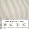 HOMCOM 3 vietų sofa, sofa su porankiais, atlošo pagalvėlės, svetainės sofa su velveto užvalkalu, spyruoklinė šerdis, minkšta sofa svetainei, miegamajam 227 x 84 x 87 cm, kreminės baltos spalvos