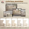 HOMCOM 3 vietų sofa, sofa su porankiais, pagalvėlės, paminkštinta sofa su velveto audinio apmušalais, storai paminkštinta svetainės sofa iki 450 kg gyvenamajam kambariui, miegamajam 212 x 80 x 88 cm, kreminės baltos spalvos