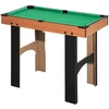 HOMCOM 4-in-1 universalus žaidimų stalas, daugiafunkcis stalas su stalo futbolu, oro rituliu, stalo tenisu, biliardu, 87x43x73 cm | Aosom