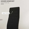 HOMCOM 4 valgomojo kėdžių komplektas, be porankių, medžiaginis apmušalas, metalinės kojos, juodos spalvos