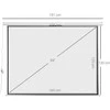 Projektorius HOMCOM 4:3 elektrinis projektoriaus ekranas 171 x 130 cm su nuotolinio valdymo pultu, skirtas namų kino teatrui ir pristatymams, baltas