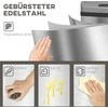 HOMCOM 48 L jutiklinė šiukšliadėžė virtuvei ar biurui, automatinio uždarymo funkcija, nerūdijantis plienas, sidabrinė