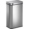 HOMCOM 60 L Sensorinė šiukšliadėžė, automatinis dangtis, nerūdijančio plieno, universali, sidabro spalvos
