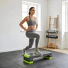 HOMCOM aerobikos steperis, reguliuojamo aukščio fitneso treniruoklis su 3 pakopomis (10/15/20 cm), skirtas naudojimui namuose, iki 150 kg, 78 x 28 x 10–20 cm, žalias