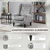 Homcom Akcentinis fotelis, aksomas - Pilka 74 x 86 x 102 cm