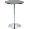 HOMCOM Apvalus baro stalas reguliuojamo aukščio pasukamas stalas plieno juodas Ø61x70-97cm