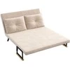Fotelis Homcom Atlenkiama sofa su lovos funkcija, smėlio spalvos 102 x 73 x 81 cm