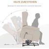 "HOMCOM" Atlenkiamas fotelis Televizoriaus fotelis su elektriniu stovu, atlenkimo funkcija, linas, kreminis, 72,5 x 94 x 109 cm