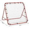 HOMCOM futbolo atšokimo tinklelis, treniruočių vartai su reguliuojamu kampu, raudona ir juoda spalvos, 96 x 80 x 96 cm
