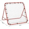 HOMCOM futbolo atšokimo tinklelis, treniruočių vartai su reguliuojamu kampu, raudona ir juoda spalvos, 96 x 80 x 96 cm