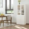 Homcom Aukšta spintelė, Vitrina su stiklinėmis durelėmis 178,5 cm