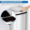 Homcom Automatinė šiukšliadėžė su jutikliu iš nerūdijančio plieno (50L)