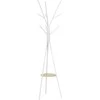 HOMCOM baltos spalvos, metalinis, 45x45x180cm, prieškambario kabykla, paltų stovas, paltų lentyna, 45x45x180cm