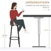 HOMCOM baro kėdės, 2 baro kėdžių rinkinys su atrama kojoms, baro kėdės su plieniniu rėmu, industrinio dizaino baro kėdės, virtuvės kėdės, rustiškai ruda