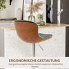 Homcom Baro kėdė su atrama kojoms, reguliuojamo aukščio, PU, juoda, 2 vnt