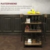 HOMCOM Baro stalas su baro kėdėmis, 3 dalių baro stalo komplektas su virtuvės stalu, 3 lentynomis, 2 baro kėdėmis, modernaus stiliaus, valgomojo grupė valgomajam, virtuvei, plienas, ąžuolas