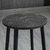 HOMCOM baro stalo ir kėdžių komplektas, 3 dalių baro komplektas, valgomasis stalas su 2 baro kėdėmis, valgomojo komplektas, baro stalas, virtuvės stalas, plienas, baltas, juodas