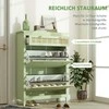HOMCOM Batų spinta su 2 atvartais Batų dėtuvė su stalčiumi, batų lentyna, batų komoda 12 porų batų Batų lentyna prieškambariui, prieškambariui 88 x 30 x 120 cm, žalia