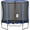 Homcom Batutas su apsauginiu tinklu, Sodo batutas vaikams ir suaugusiesiems, iki 113,6kg Ø244 x 240H cm