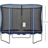 HOMCOM batutas su apsauginiu tinklu sodo batutas, skirtas naudoti lauke ir viduje fitneso batutas plienas mėlynas+juodas iki 113,6kg Ø305 x 248H cm