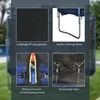 HOMCOM batutas su apsauginiu tinklu sodo batutas, skirtas naudoti lauke ir viduje fitneso batutas plienas mėlynas+juodas iki 113,6kg Ø305 x 248H cm