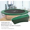 HOMCOM krašto danga, trampolino priedas, Ø 244 cm, atspari oro sąlygoms, PVC PE, žalia