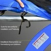 HOMCOM batuto priedų rinkinys apsauginis tinklas, kraštų danga Ø 244 cm, spalvotas, oro sąlygų apsauginis tentas ir kopėčios 8 pėdų 10 pėdų 12 pėdų 15 pėdų batutui