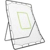 "HOMCOM" beisbolo atmušimo įrenginys "PitchBack", nešiojamasis atmušimo sienelės tinklas su smūgio zona beisbolui, futbolui, metalinis, juodas, 123 x 174 cm