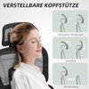 "HOMCOM" biuro kėdė Ergonomiška biuro kėdė su porankiu, galvos atlošu, juosmens atrama, reguliuojamo aukščio tinklinė sukamoji kėdė su supimo funkcija, atsilenkimo funkcija, kojų atrama juoda