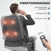 HOMCOM biuro kėdė su masažo funkcija, ergonomiška rašomojo stalo kėdė su atlošimo funkcija, reguliuojamo aukščio sukama kėdė su kojų atrama, pilka