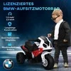 HOMCOM BMW S1000RR licencijuotas elektrinis triratis vaikams su akumuliatoriumi, vaikiška transporto priemonė, plienas, raudona, 66x37x44 cm