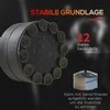 HOMCOM bokso stovas su 2 greičio kamuoliais, refleksiniu strypu ir siurbtuko pagrindu, reguliuojamo aukščio 160-230 cm, juodas