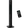 HOMCOM Bokštinis ventiliatorius Koloninis ventiliatorius su nuotolinio valdymo pulteliu Pjedestalinis ventiliatorius Aromato difuzorius Laikmačio funkcija 3 vėdinimo lygiai 45 W 70° osciliacija Juoda 31,5 x 31,5 x 117 cm