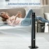 HOMCOM Bokštinis ventiliatorius Koloninis ventiliatorius su nuotolinio valdymo pulteliu Pjedestalinis ventiliatorius Aromato difuzorius Laikmačio funkcija 3 vėdinimo lygiai 45 W 70° osciliacija Juoda 31,5 x 31,5 x 117 cm